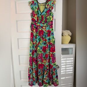 Modcloth Vibrant Floral Maxi Dress